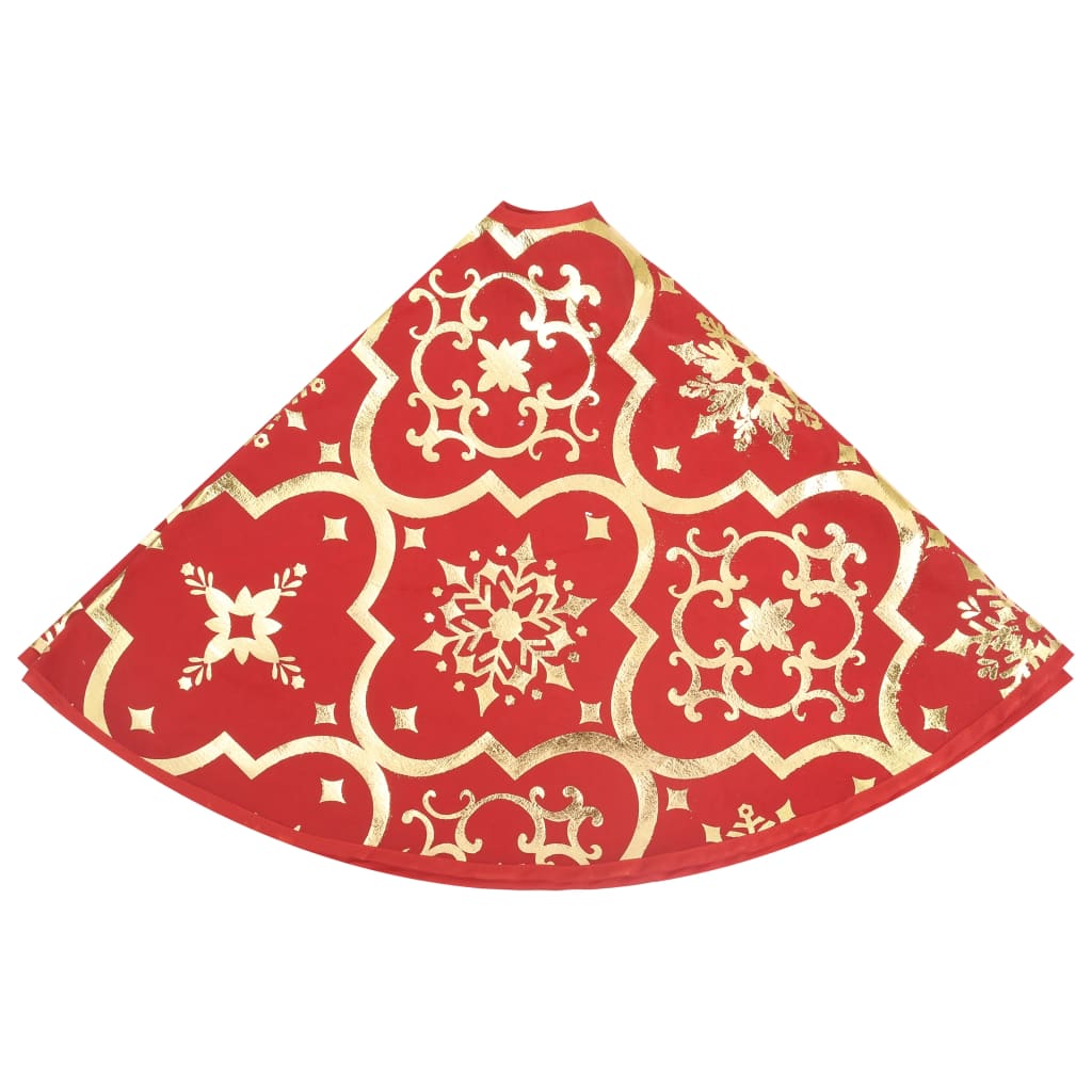 8720286445860_g_en_hd_3 vidaXL Luxury Christmas Tree Skirt with Sock Red 150 cm Fabric - Image 5
