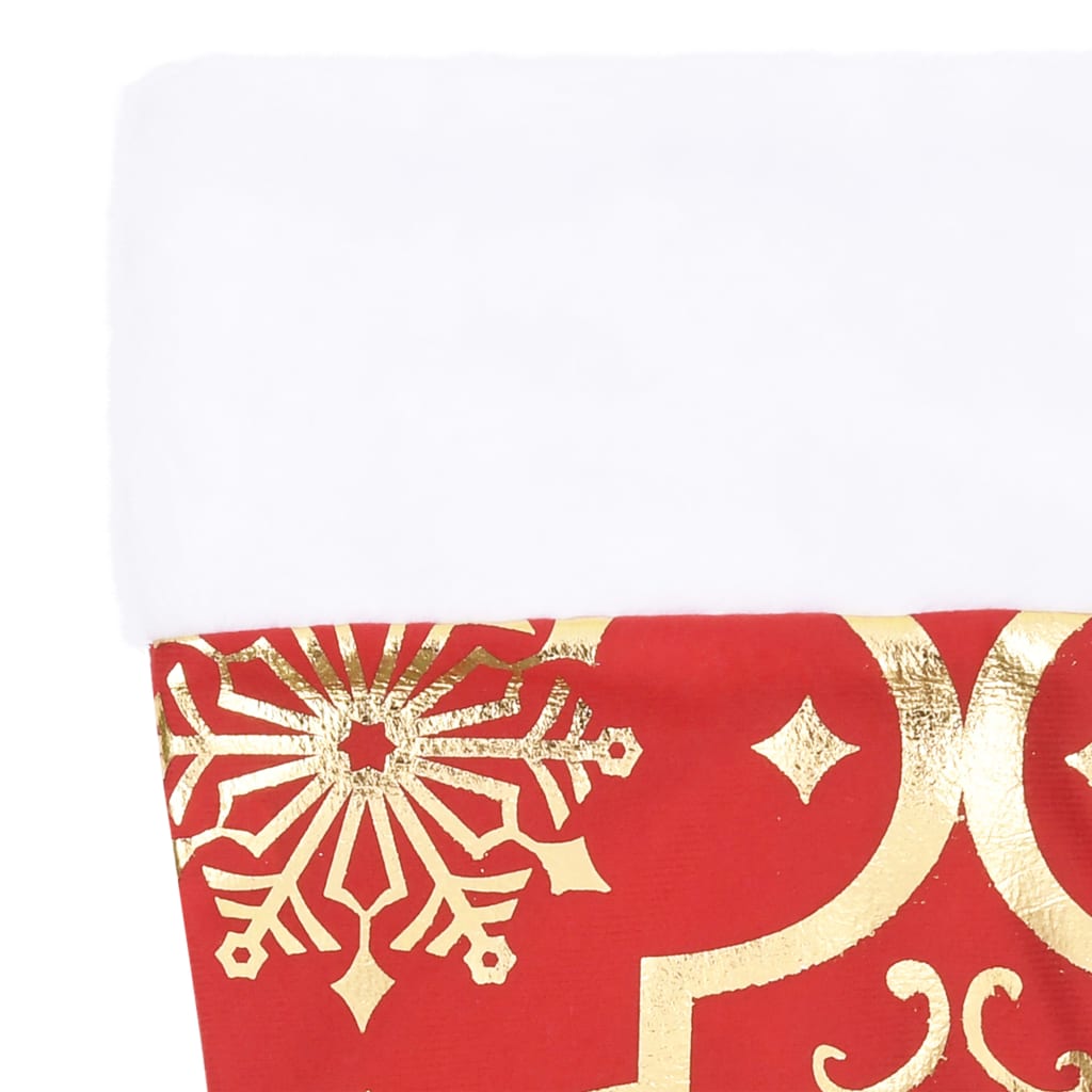 8720286445860_g_en_hd_5 vidaXL Luxury Christmas Tree Skirt with Sock Red 150 cm Fabric - Image 7