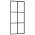 vidaXL Sliding Door ESG Glass and Aluminium 90x205 cm Black - Image 2