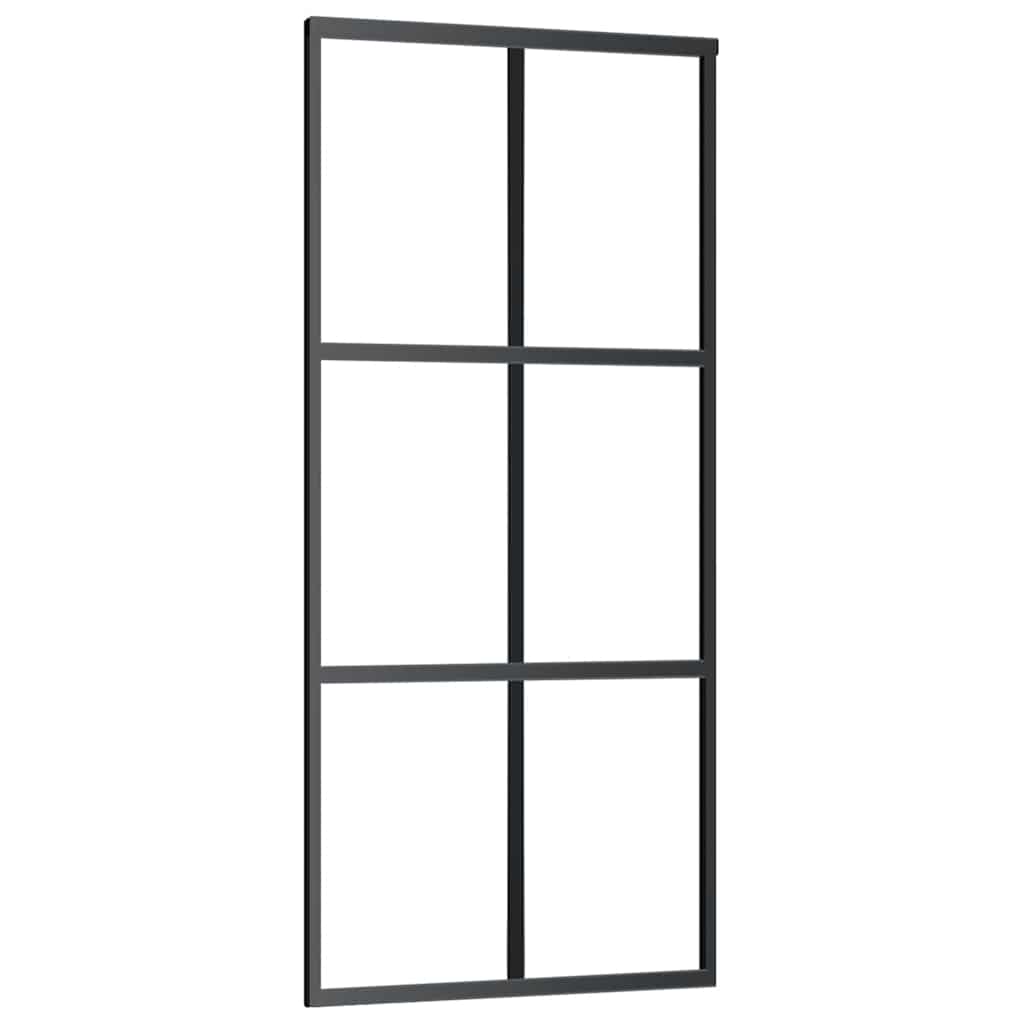 8720286446065_a_en_hd_1 vidaXL Sliding Door ESG Glass and Aluminium 90x205 cm Black - Image 2