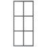 vidaXL Sliding Door ESG Glass and Aluminium 90x205 cm Black - Image 3