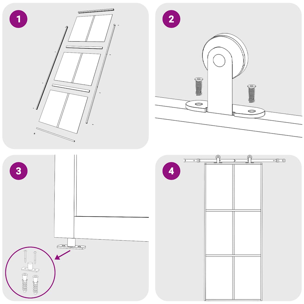 8720286446065_g_en_hd_4 vidaXL Sliding Door ESG Glass and Aluminium 90x205 cm Black - Image 6