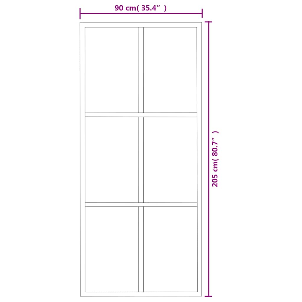 8720286446065_g_en_hd_5 vidaXL Sliding Door ESG Glass and Aluminium 90x205 cm Black - Image 7