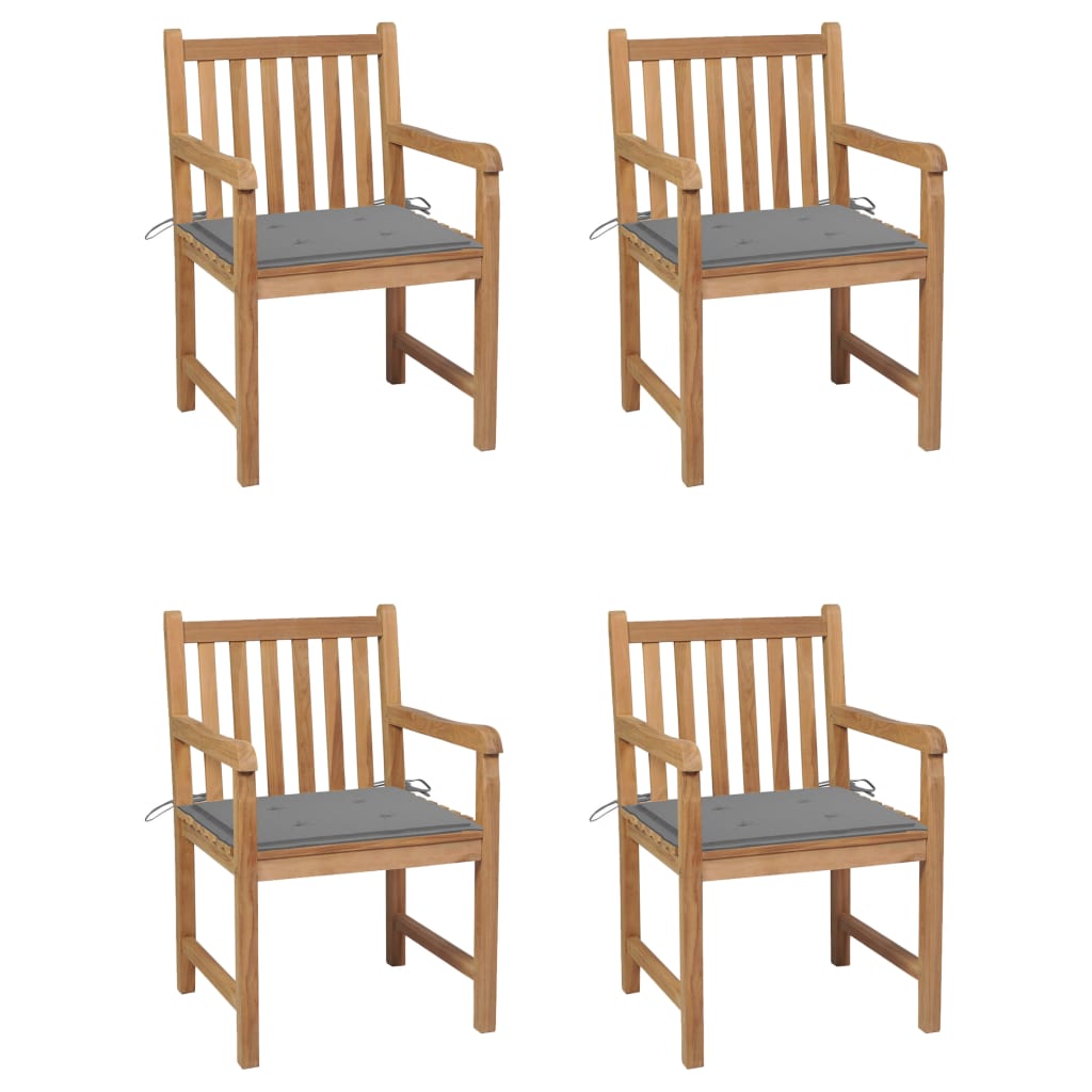 8720286447741_a_en_hd_1 vidaXL Garden Chairs 4 pcs with Grey Cushions Solid Teak Wood - Image 1