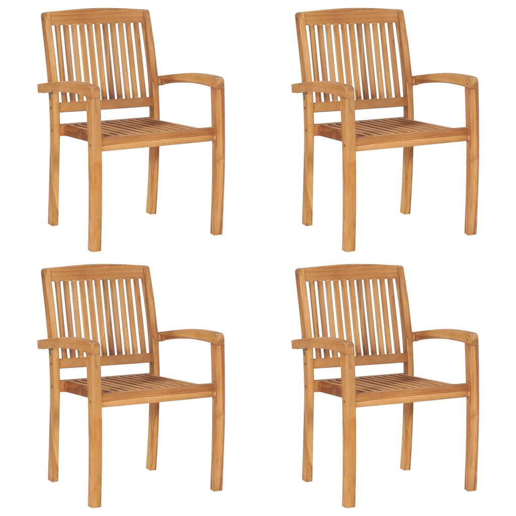 8720286449769_a_en_hd_1 vidaXL Stacking Garden Chairs 4 pcs Solid Teak Wood - Image 1