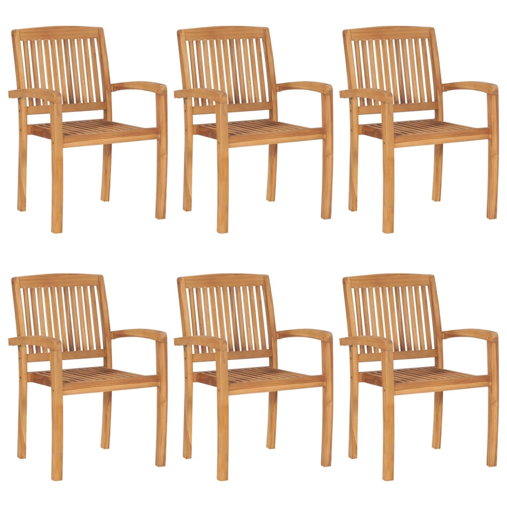 8720286449776_a_en_hd_1 vidaXL Stacking Garden Chairs 6 pcs Solid Teak Wood - Image 1