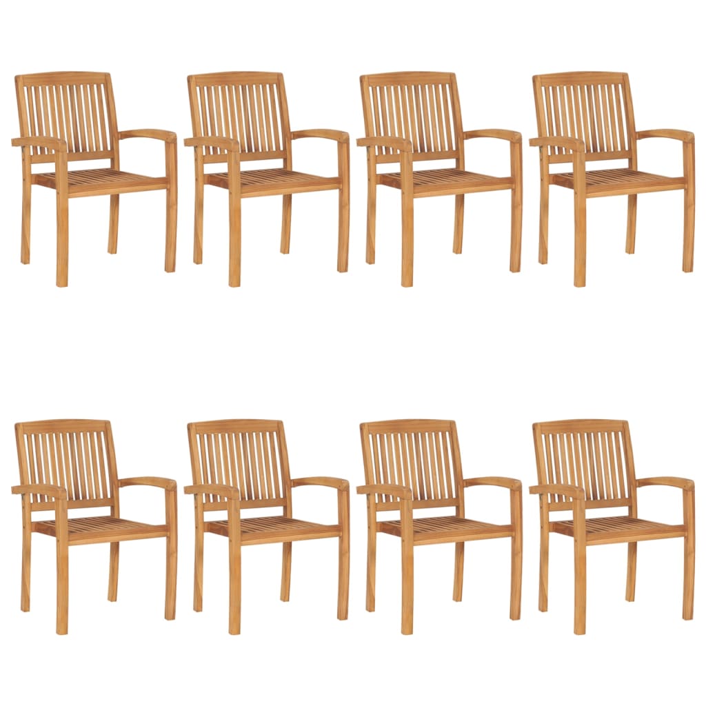 8720286449783_a_en_hd_1 vidaXL Stacking Garden Chairs 8 pcs Solid Teak Wood - Image 1