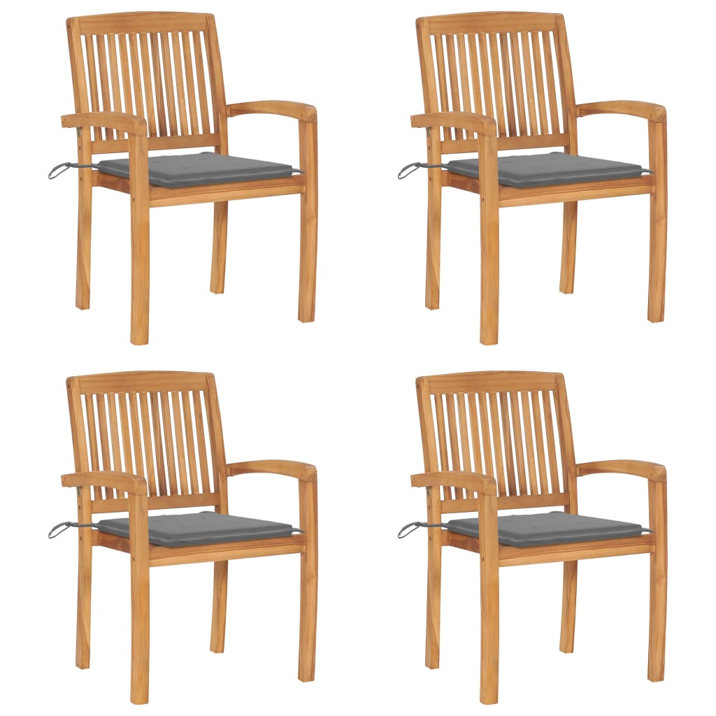 8720286449806_a_en_hd_1 vidaXL Stacking Garden Chairs with Cushions 4 pcs Solid Teak Wood - Image 1