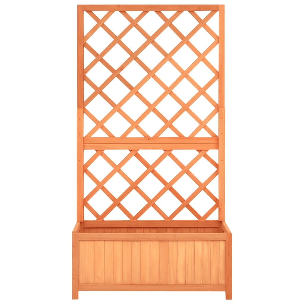 8720286452530_g_en_hd_1 vidaXL Garden Trellis Planter Brown 70x30x135 cm Solid Firwood - Image 2
