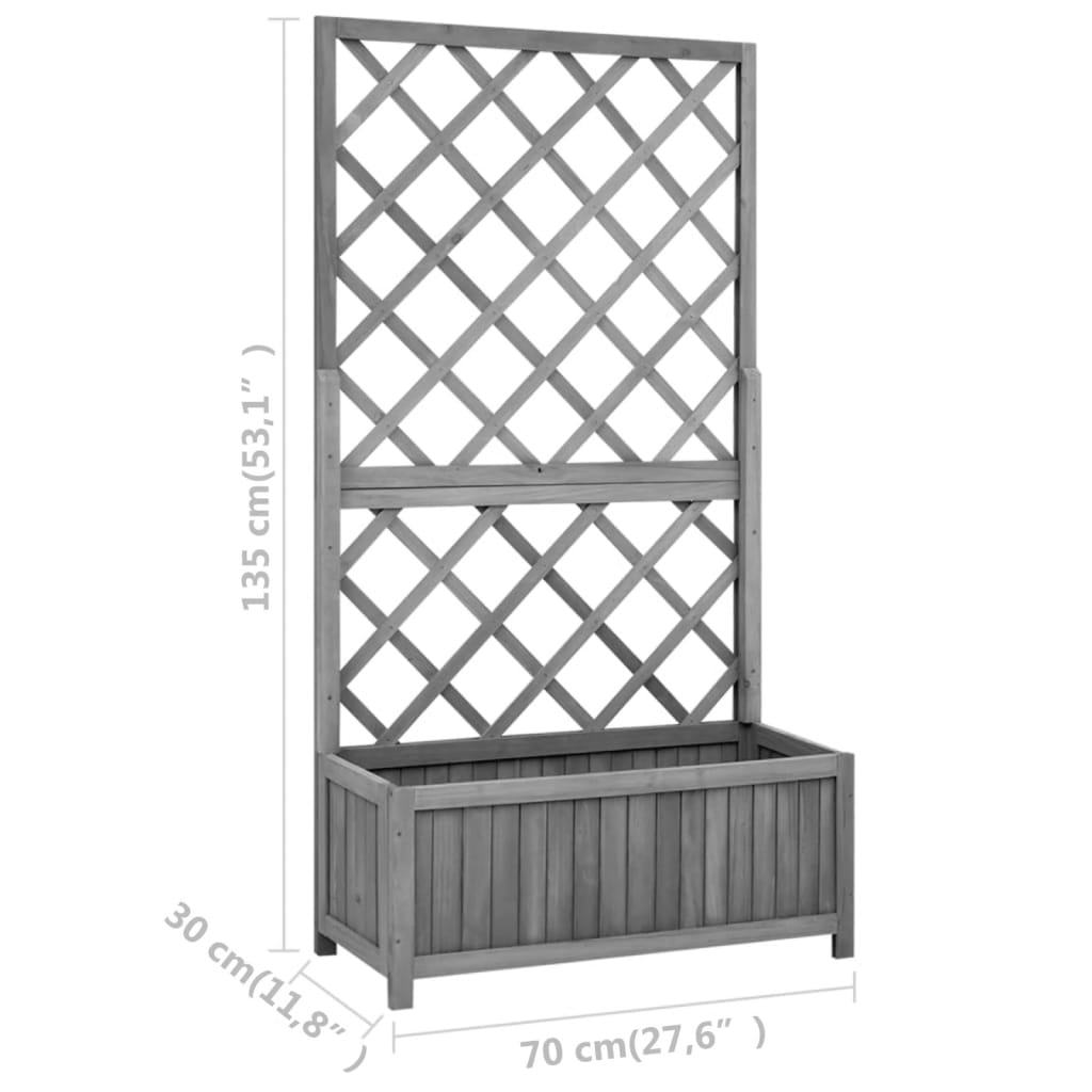 8720286452547_g_en_hd_6 vidaXL Garden Trellis Planter Black 70x30x135 cm Solid Firwood - Image 7