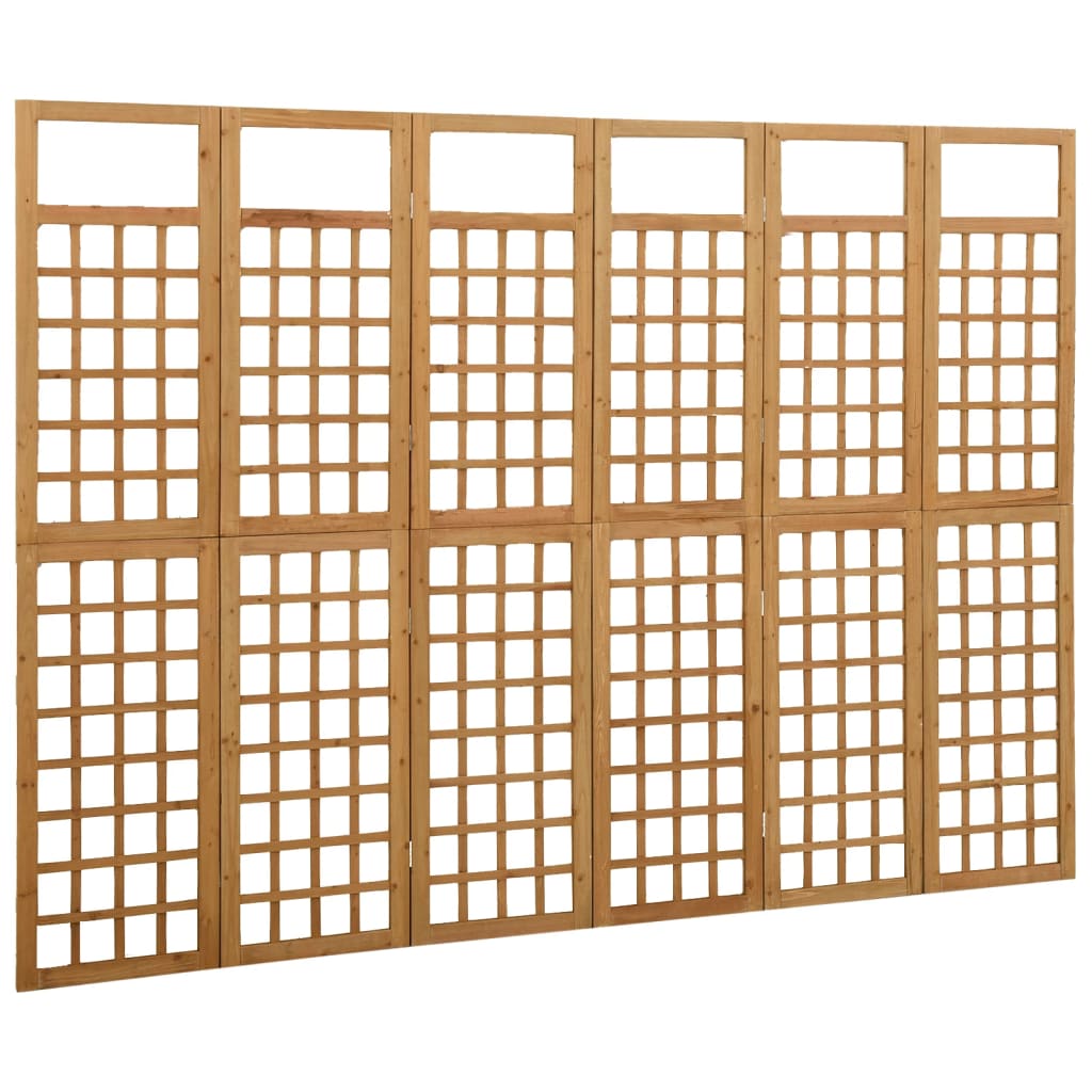 8720286452646_g_en_hd_2 vidaXL 6-Panel Room Divider/Trellis Solid Fir Wood 242.5x180 cm - Image 3