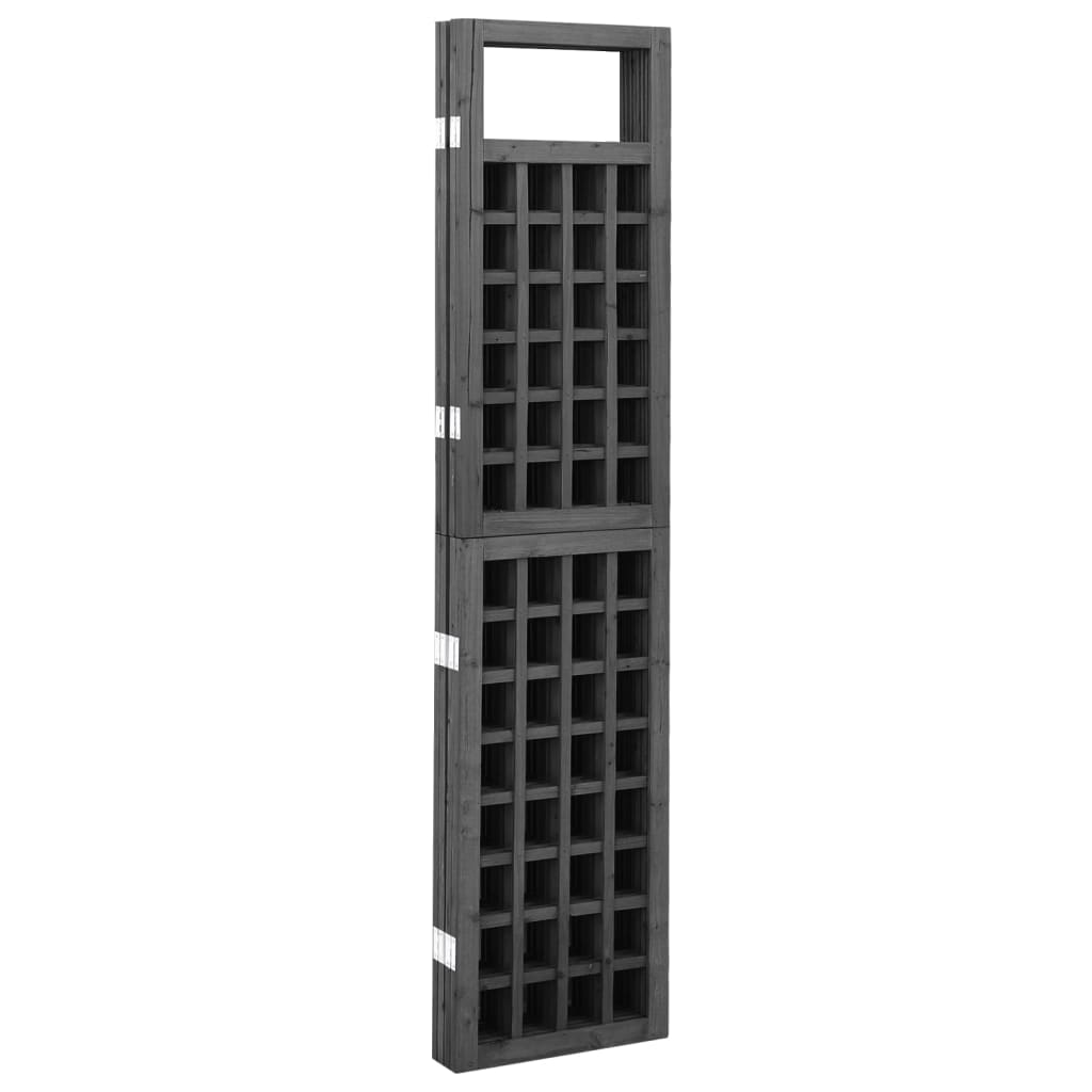 8720286452653_g_en_hd_3 vidaXL 3-Panel Room Divider/Trellis Solid Fir Wood Black 121x180 cm - Image 4