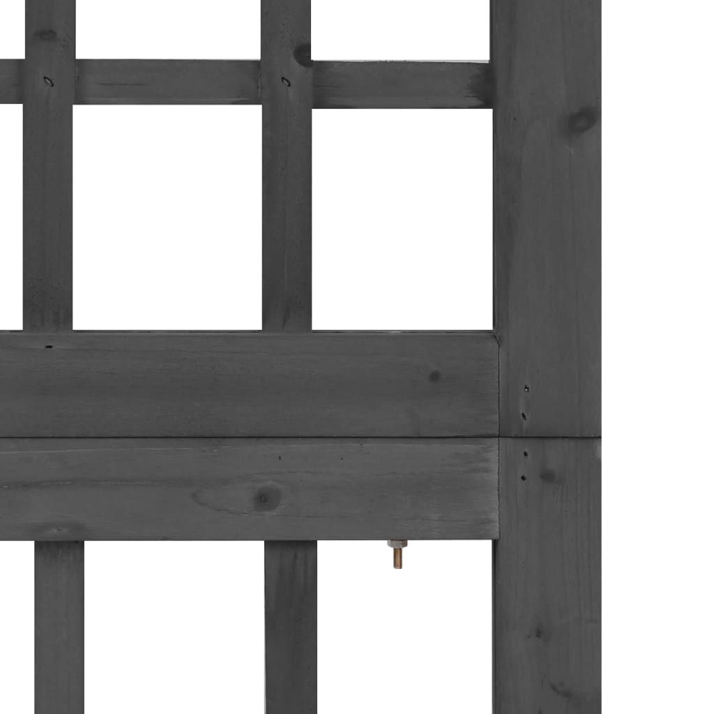 8720286452653_g_en_hd_4 vidaXL 3-Panel Room Divider/Trellis Solid Fir Wood Black 121x180 cm - Image 5