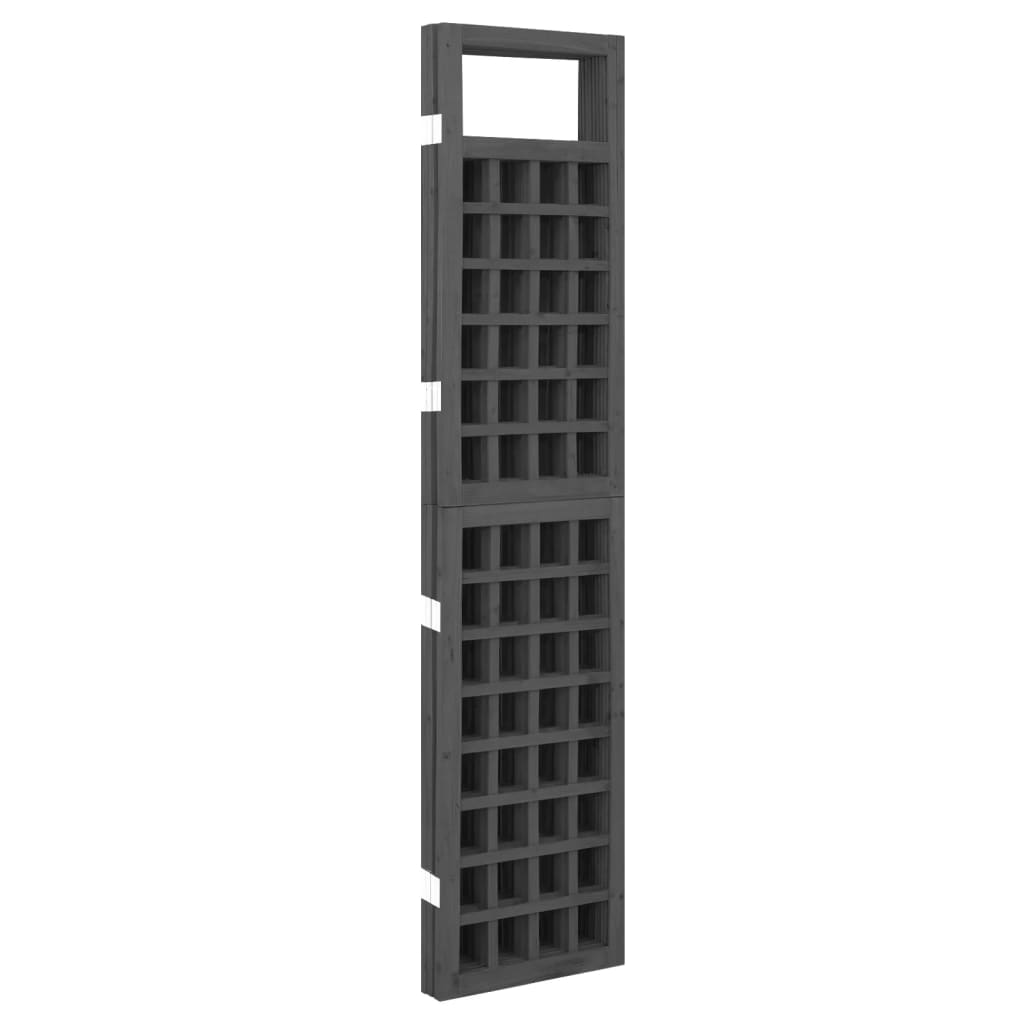 8720286452660_g_en_hd_3 vidaXL 4-Panel Room Divider/Trellis Solid Fir Wood Black 161x180 cm - Image 4