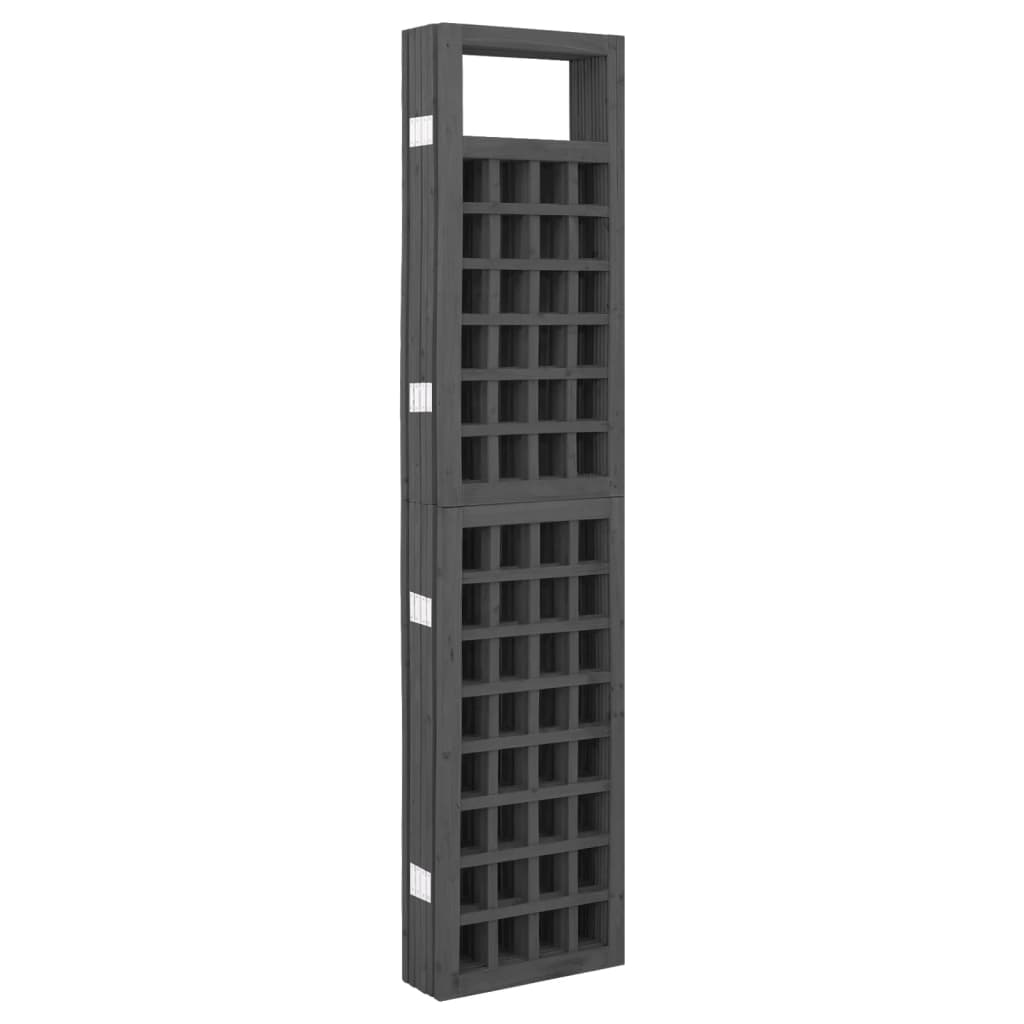 8720286452684_g_en_hd_3 vidaXL 6-Panel Room Divider/Trellis Solid Fir Wood Black 242.5x180 cm - Image 4