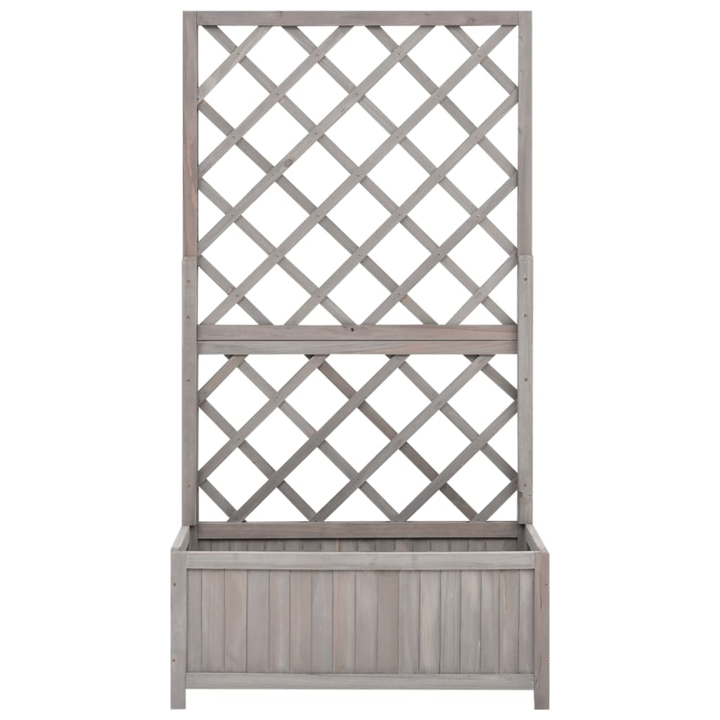 8720286452738_g_en_hd_1 vidaXL Garden Trellis Planter Grey 70x30x135 cm Solid Firwood - Image 2