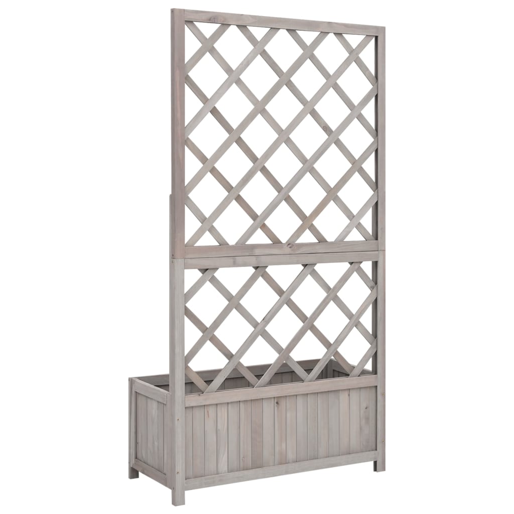 8720286452738_g_en_hd_3 vidaXL Garden Trellis Planter Grey 70x30x135 cm Solid Firwood - Image 4