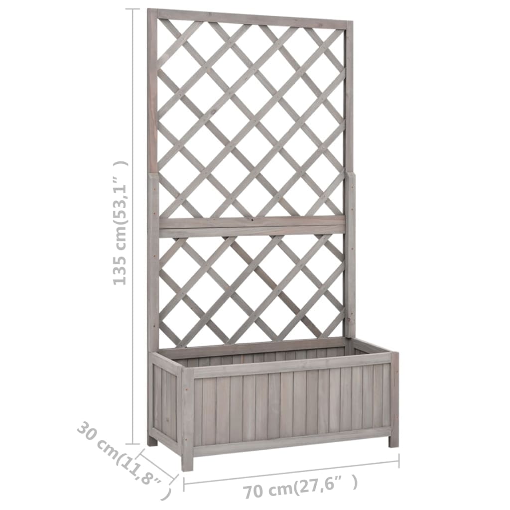 8720286452738_g_en_hd_6 vidaXL Garden Trellis Planter Grey 70x30x135 cm Solid Firwood - Image 7