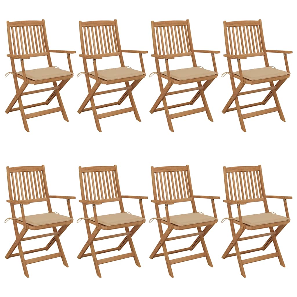 8720286459522_a_en_hd_1 vidaXL Folding Garden Chairs 8 pcs with Cushions Solid Acacia Wood - Image 1