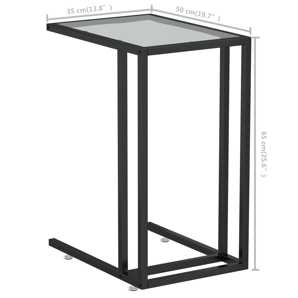 8720286462461_g_en_hd_5 vidaXL Computer Side Table Transparent 50x35x65 cm Tempered Glass - Image 7