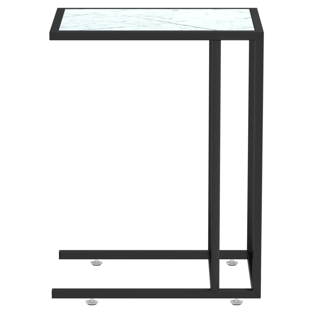 8720286462492_g_en_hd_2 vidaXL Computer Side Table White Marble 50x35x65 cm Tempered Glass - Image 4