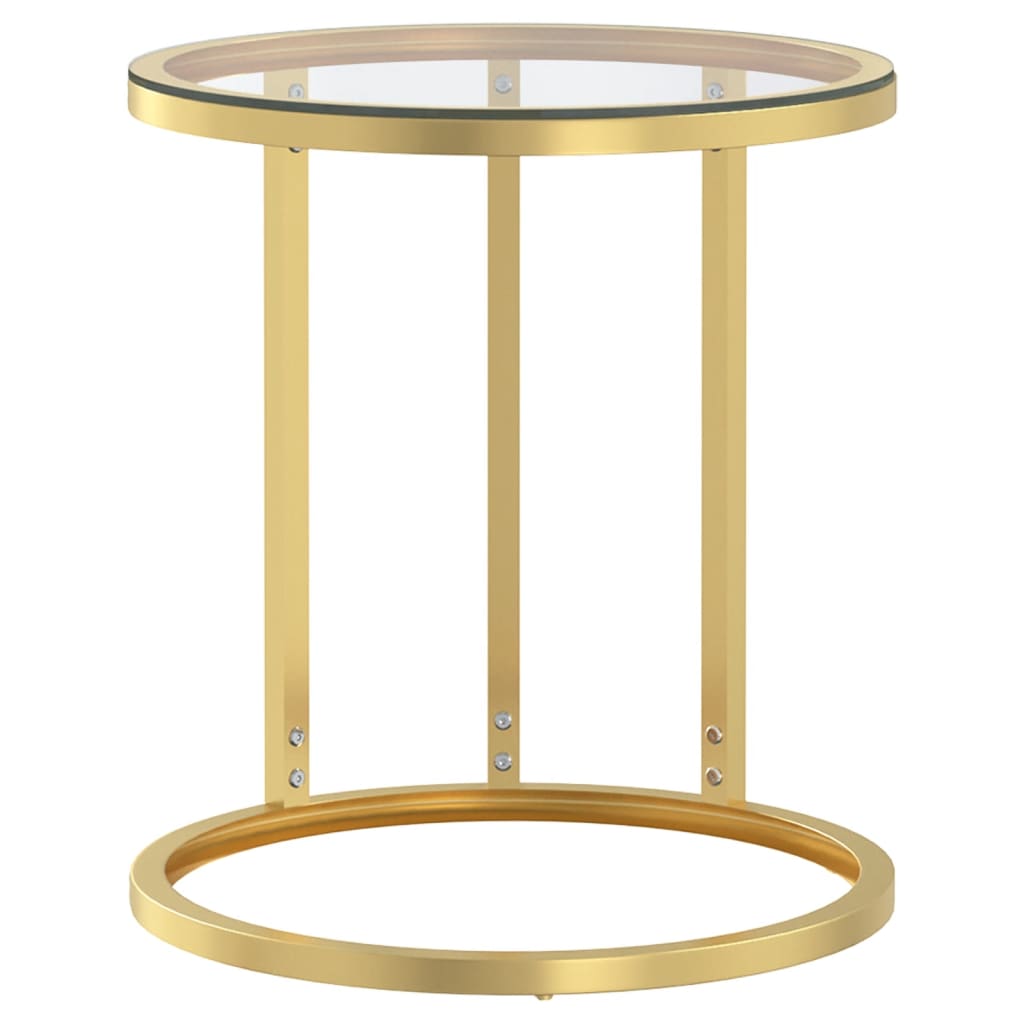 8720286462584_a_en_hd_1 vidaXL Side Table Gold and Transparent 45 cm Tempered Glass - Image 2