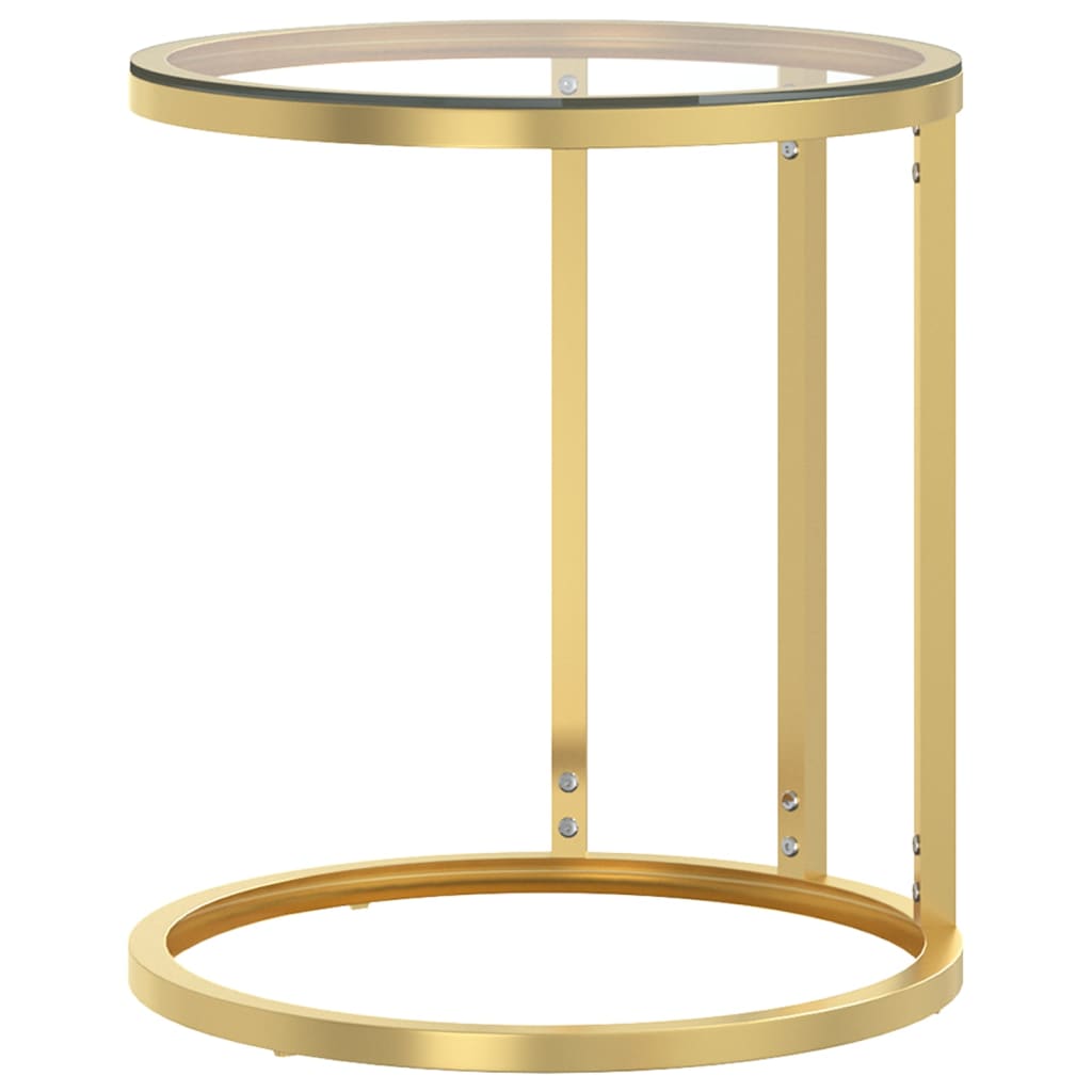 8720286462584_g_en_hd_1 vidaXL Side Table Gold and Transparent 45 cm Tempered Glass - Image 3