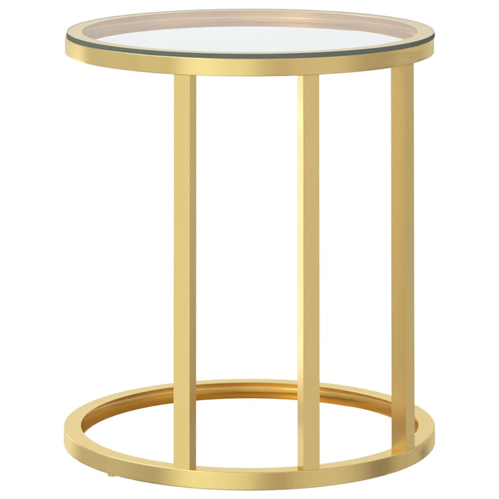 8720286462584_g_en_hd_2 vidaXL Side Table Gold and Transparent 45 cm Tempered Glass - Image 4