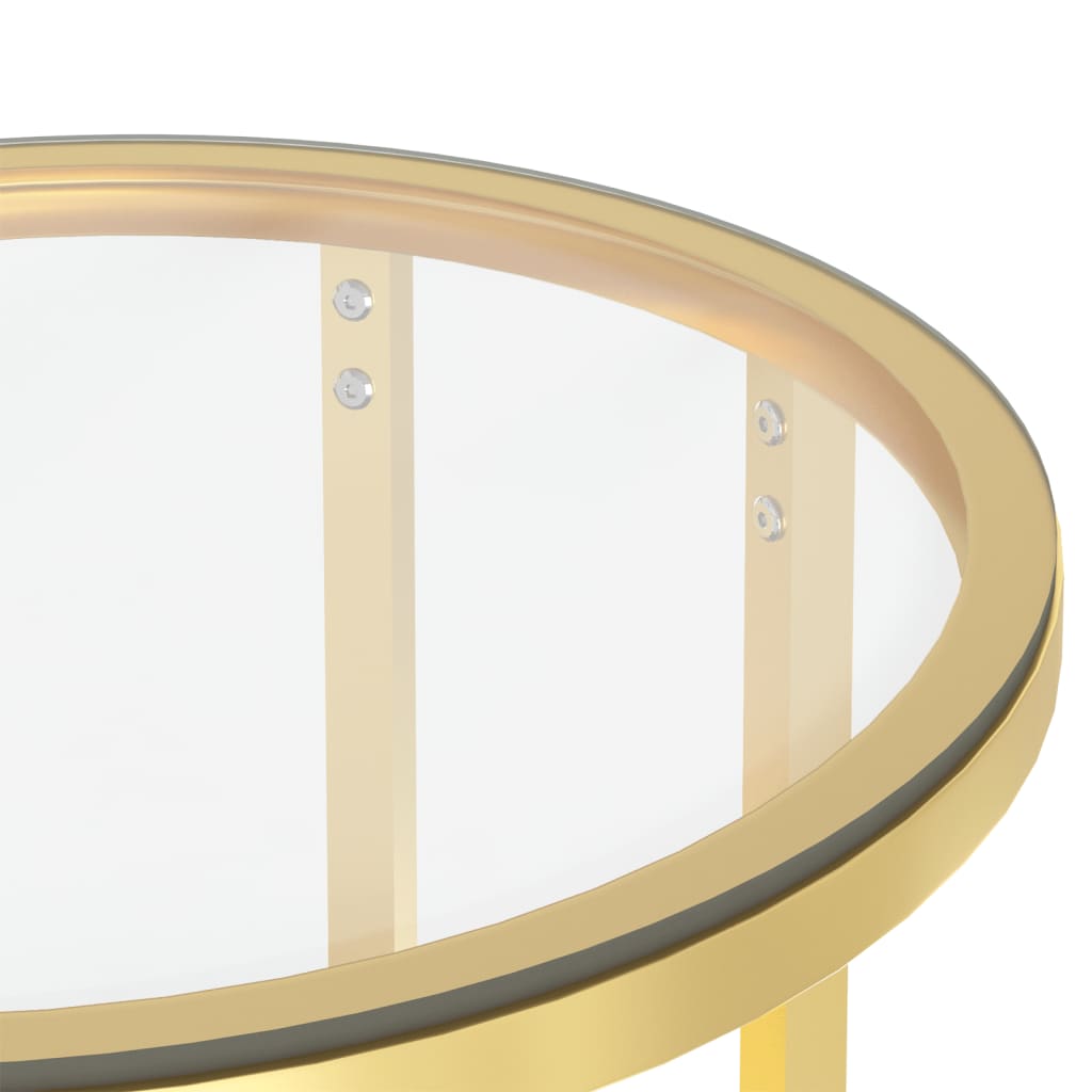 8720286462584_g_en_hd_3 vidaXL Side Table Gold and Transparent 45 cm Tempered Glass - Image 5
