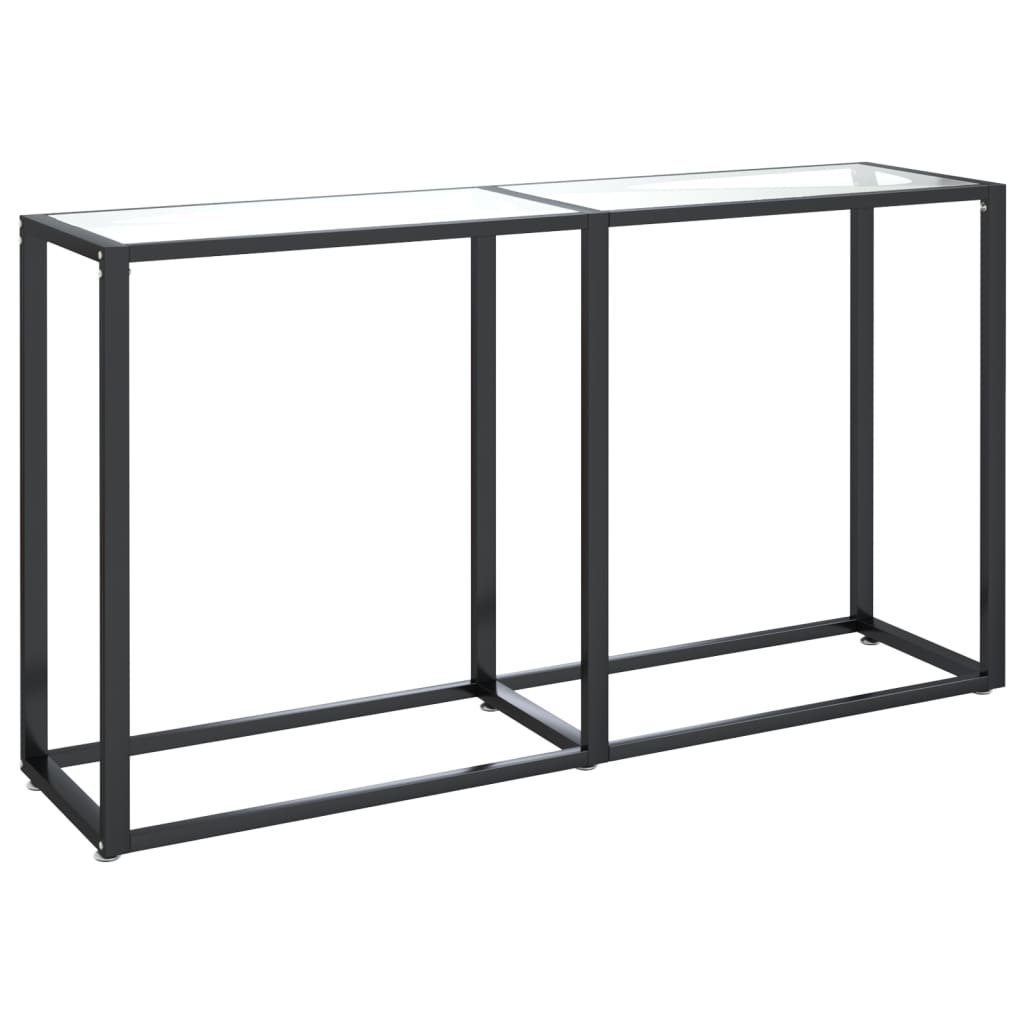 8720286462713_a_en_hd_1 vidaXL Console Table Transparent 140x35x75.5cm Tempered Glass - Image 2