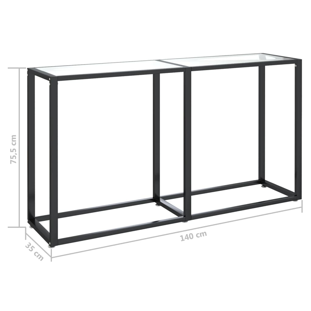 8720286462713_g_en_hd_4 vidaXL Console Table Transparent 140x35x75.5cm Tempered Glass - Image 7