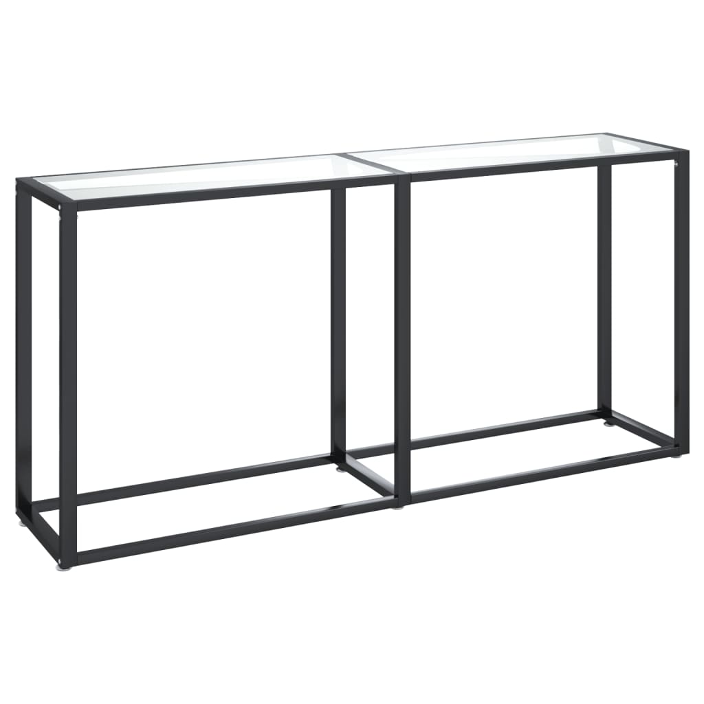 8720286462751_a_en_hd_1 vidaXL Console Table Transparent 160x35x75.5cm Tempered Glass - Image 2