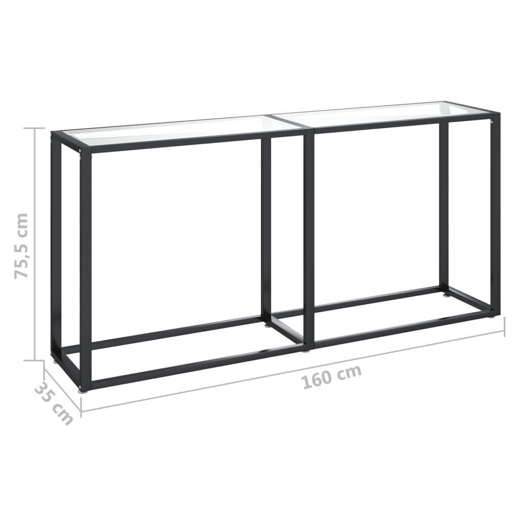 8720286462751_g_en_hd_4 vidaXL Console Table Transparent 160x35x75.5cm Tempered Glass - Image 7
