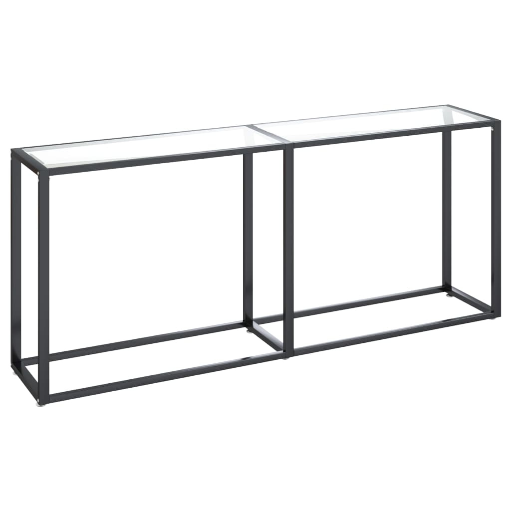 8720286462799_a_en_hd_1 vidaXL Console Table Transparent 180x35x75.5cm Tempered Glass - Image 2