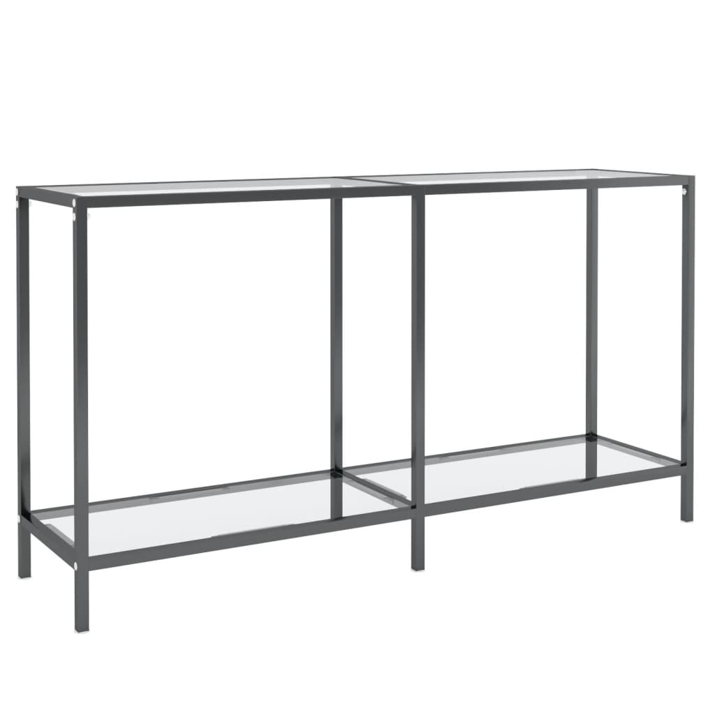 8720286462911_a_en_hd_1 vidaXL Console Table Transparent 140x35x75.5 cm Tempered Glass - Image 2