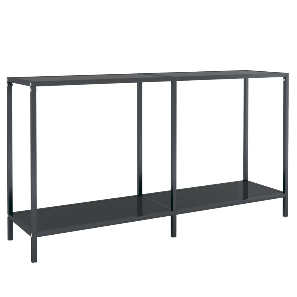 8720286462928_a_en_hd_1 vidaXL Console Table Black 140x35x75.5 cm Tempered Glass - Image 2