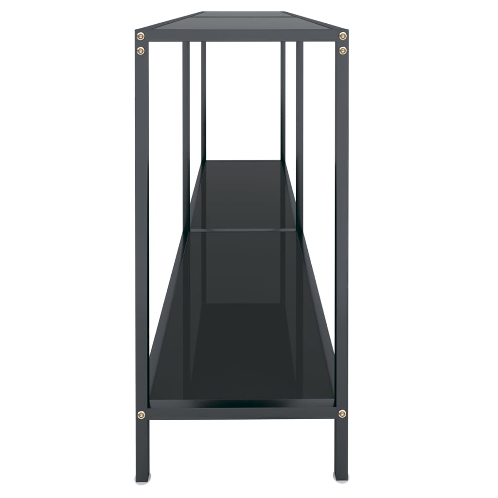 8720286462928_g_en_hd_2 vidaXL Console Table Black 140x35x75.5 cm Tempered Glass - Image 5