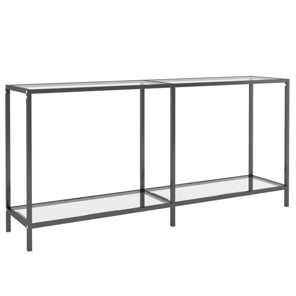 8720286462959_a_en_hd_1 vidaXL Console Table Transparent 160x35x75.5 cm Tempered Glass - Image 2