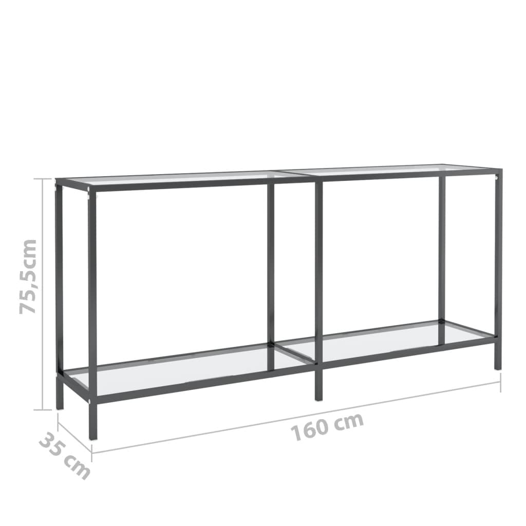 8720286462959_g_en_hd_5 vidaXL Console Table Transparent 160x35x75.5 cm Tempered Glass - Image 8