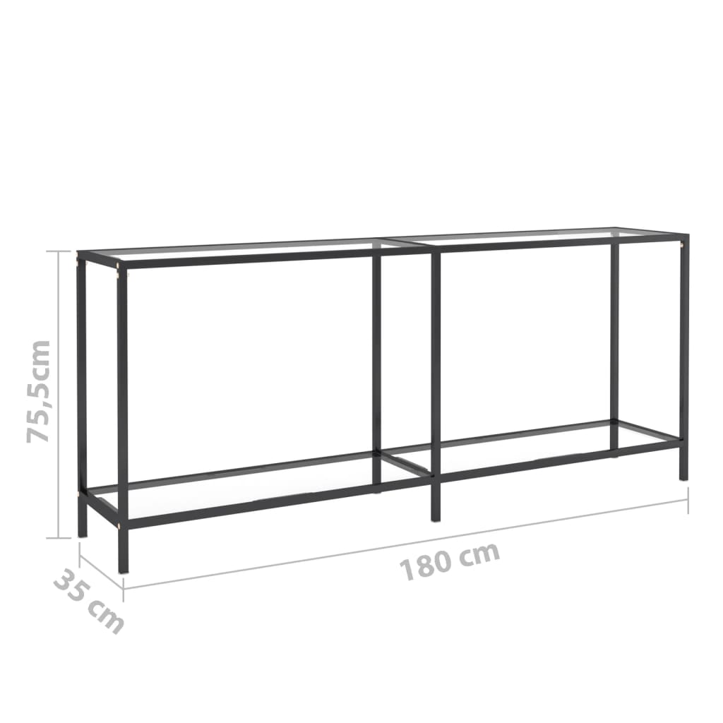 8720286462997_g_en_hd_5 vidaXL Console Table Transparent 180x35x75.5 cm Tempered Glass - Image 8