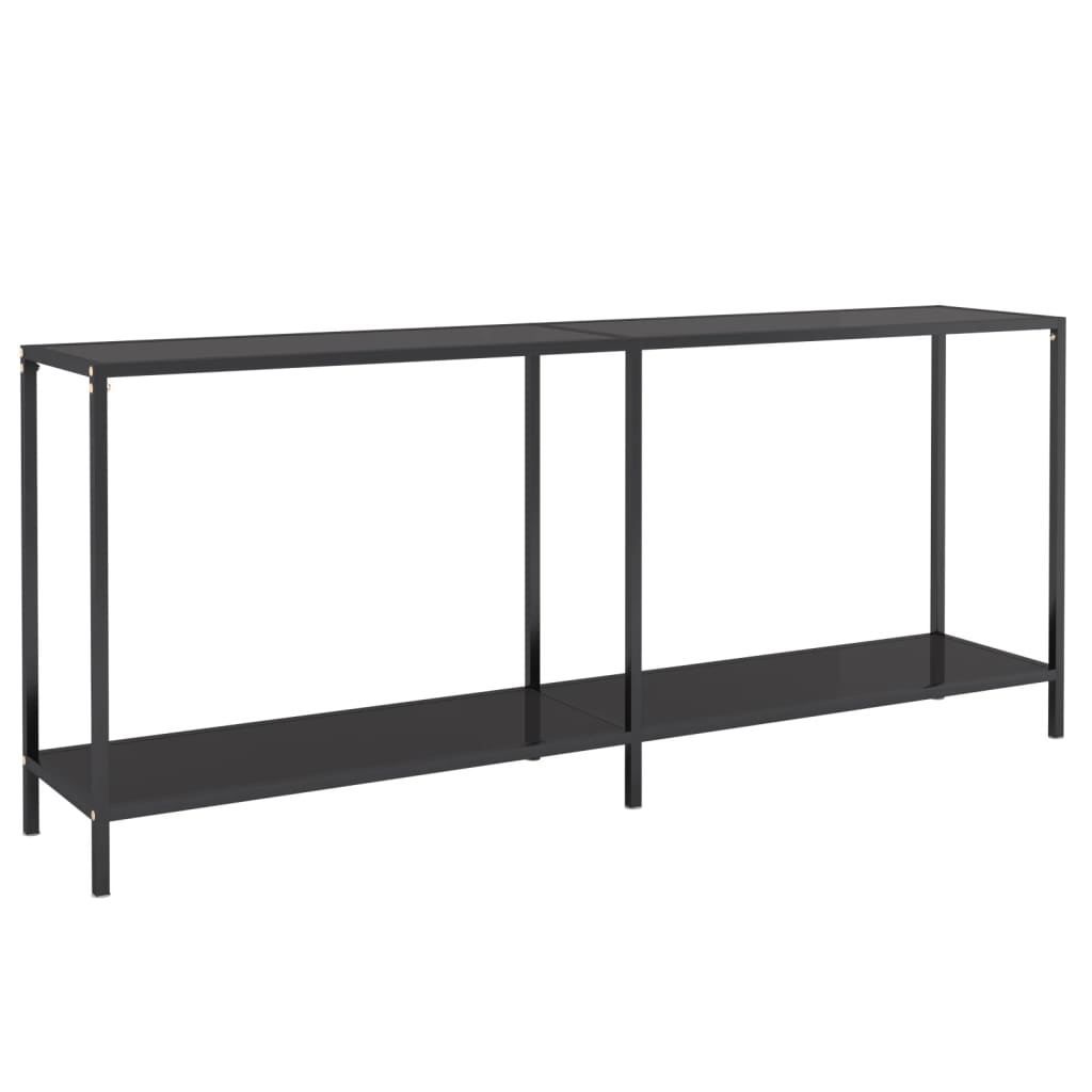 8720286463000_a_en_hd_1 vidaXL Console Table Black 180x35x75.5 cm Tempered Glass - Image 2