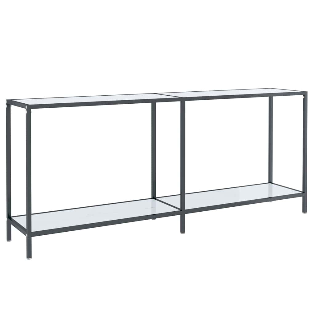 8720286463017_a_en_hd_1 vidaXL Console Table White 180x35x75.5 cm Tempered Glass - Image 2