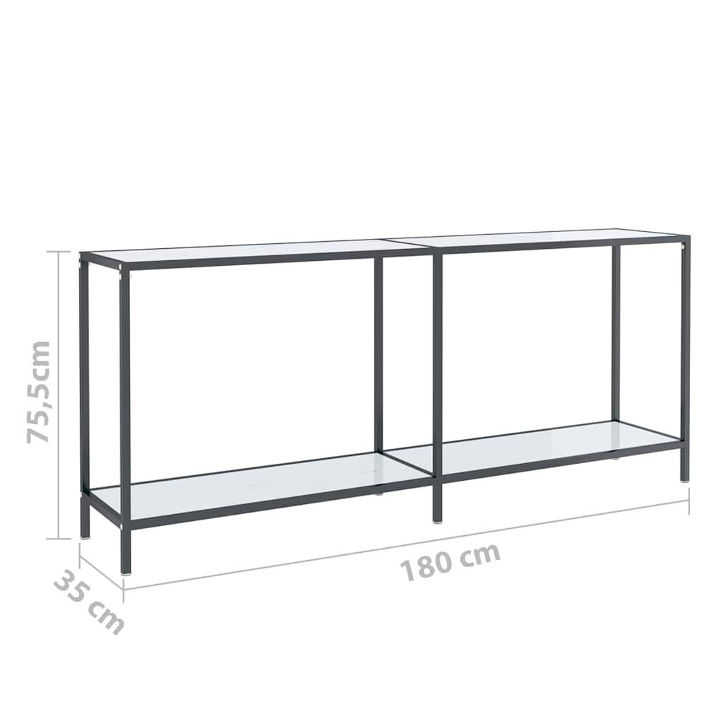 8720286463017_g_en_hd_6 vidaXL Console Table White 180x35x75.5 cm Tempered Glass - Image 9
