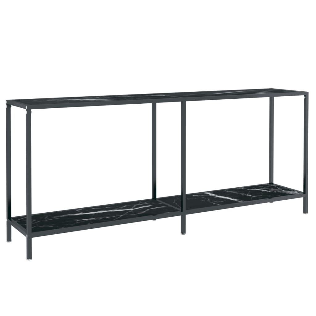 8720286463024_a_en_hd_1 vidaXL Console Table Black 180x35x75.5 cm Tempered Glass - Image 2