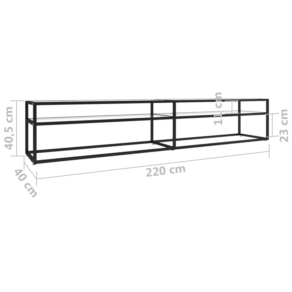 8720286463277_g_en_hd_4 vidaXL TV Cabinet Transparent 220x40x40.5 cm Tempered Glass - Image 7