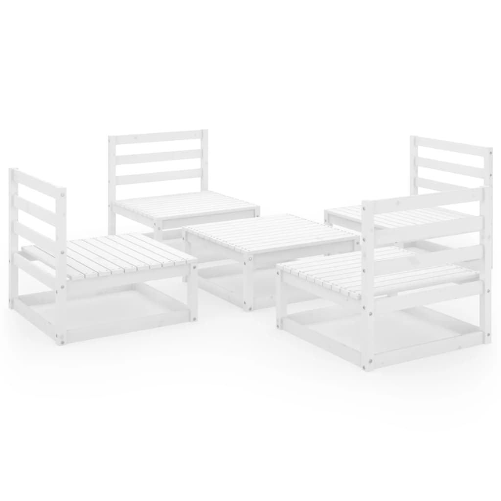 8720286463680_a_en_hd_1 vidaXL 5 Piece Garden Lounge Set White Solid Pinewood - Image 2