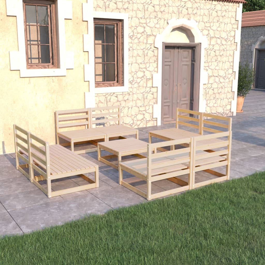 8720286463772_m_en_hd_1 vidaXL 9 Piece Garden Lounge Set Solid Pinewood - Image 1