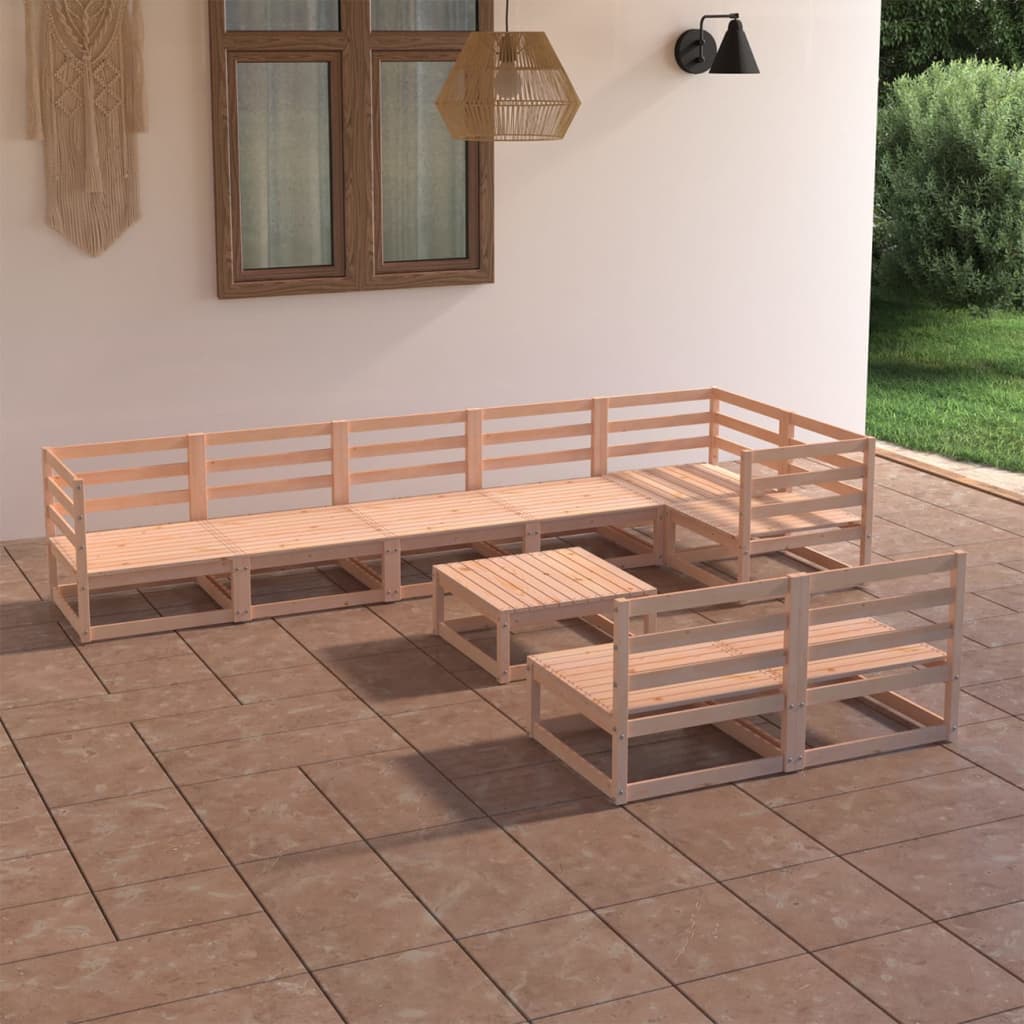 8720286467626_m_en_hd_1 vidaXL 9 Piece Garden Lounge Set Solid Pinewood - Image 1