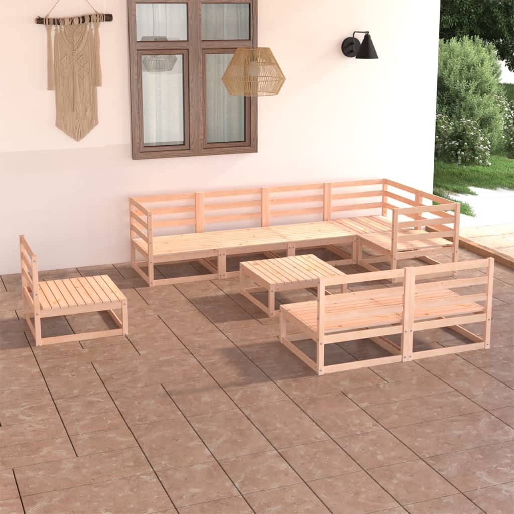 8720286467725_m_en_hd_1 vidaXL 9 Piece Garden Lounge Set Solid Pinewood - Image 1