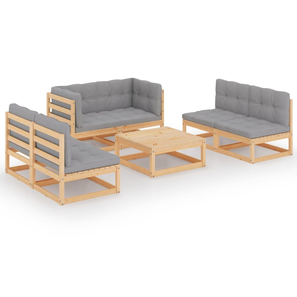8720286475676_a_en_hd_1 vidaXL 7 Piece Garden Lounge Set with Cushions Solid Pinewood - Image 2